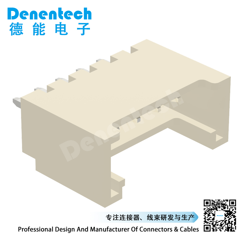 Denentech HY single row straight SMT pcb 4 pin 2.00mm wafer connector with lock