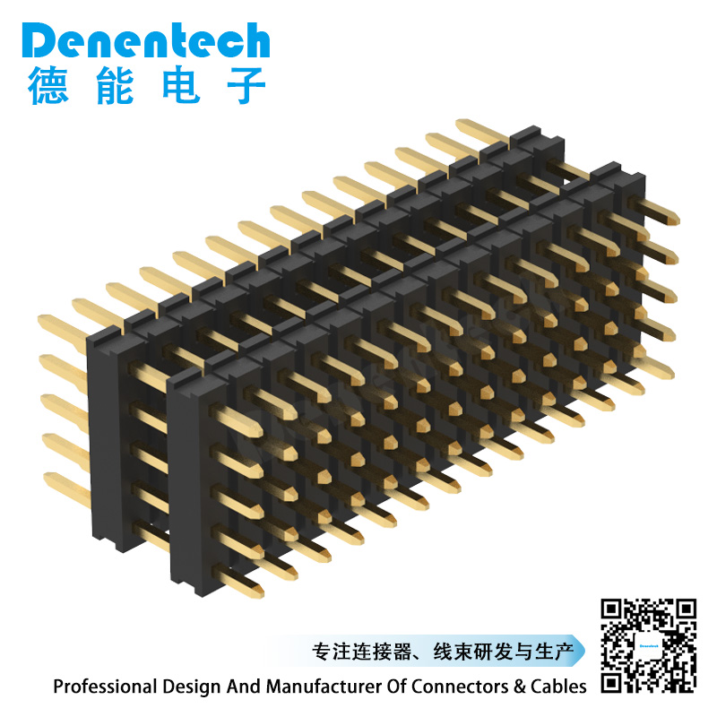 Denentech 2.0mm pin header five row dual plastic straight ph-a 2.0mm male pin header