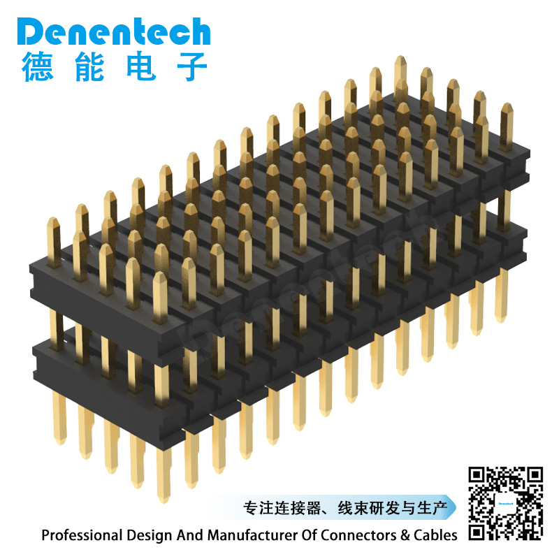 Denentech 2.0mm pin header five row dual plastic straight ph-a 2.0mm male pin header