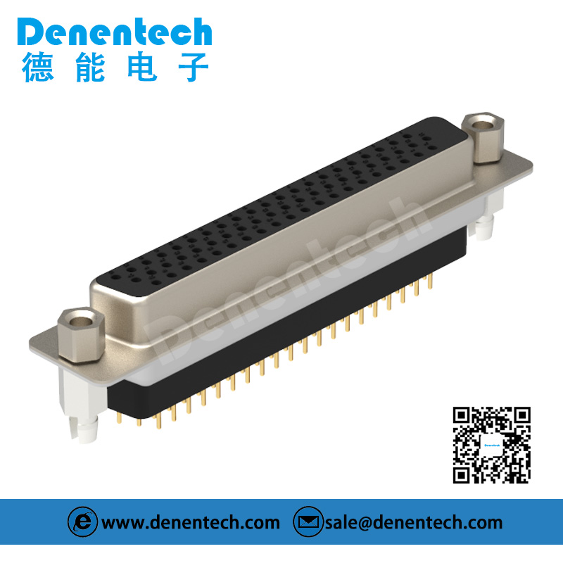 Denentech Hot selling HDE 62P female straight DIP 62 pin d-sub connector individual d-sub connectors