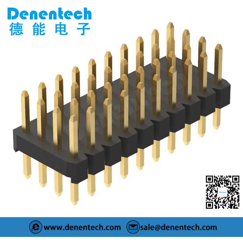 Denentech 2.0mm pin header quad row straight  4x40 p 2.00mm pitch pin header