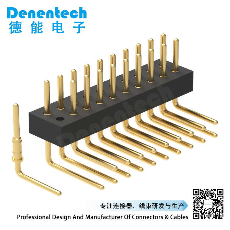  Denentech professional factory 1.27MM machined pin header H1.90xW3.25 dual row right angle pin header cutting machine
