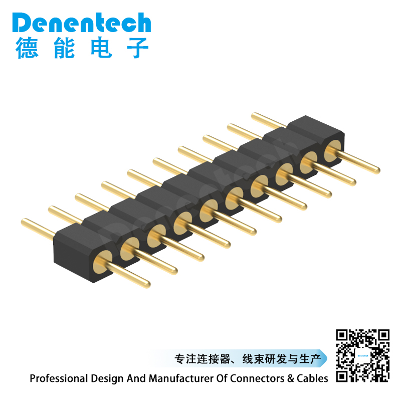 Denentech hot sale 2.00MM machined pin header H2.80xW2.20 single row straight machined pin socket