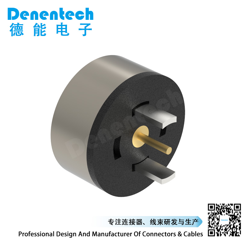 Denentech factory direct sales Round magnetic pogo pin 1P female magnetic charger connector