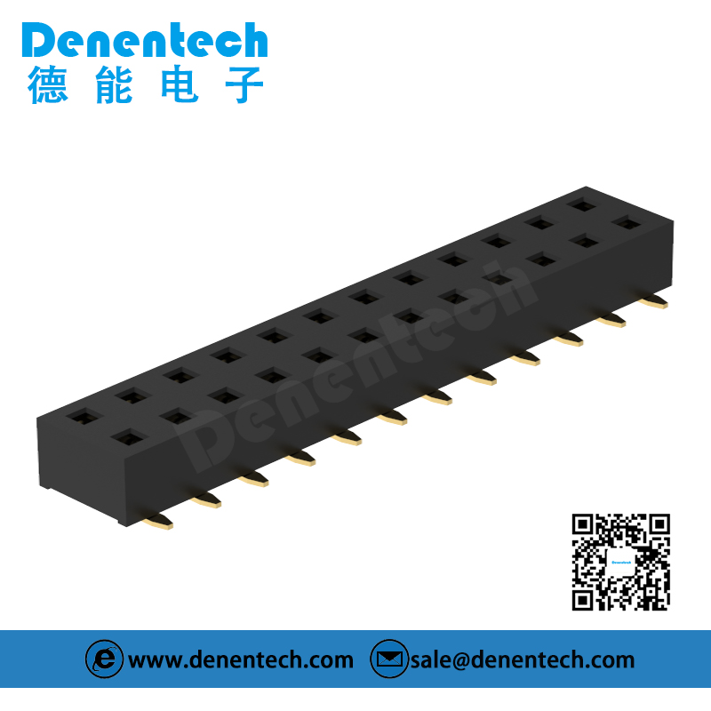 Denentech 专业工厂2.54MM排母H3.5双排SMD贴片排母接插件