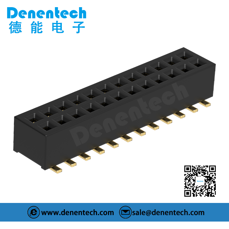 Denentech good quality factory directly1.00MM  female header H3.15MM dual row straight SMT