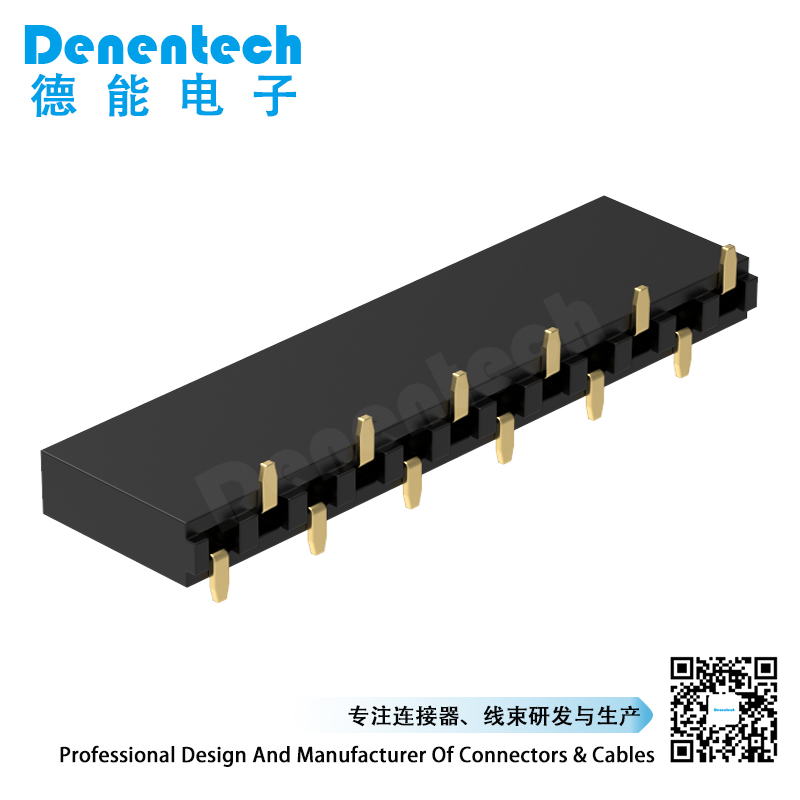 Denentech high quality 2.54MM female header H8.5MM straight SMT female pin header connector