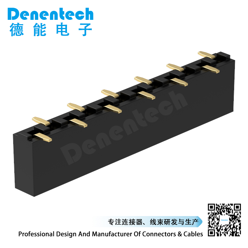 Denentech high quality 2.54MM female header H8.5MM straight SMT female pin header connector