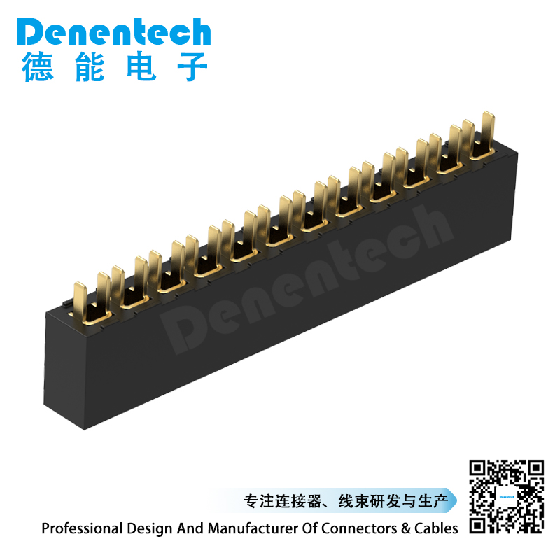 Denentech good quality factory directly 3.96MM female header H8.9MM single row straight female header connector 