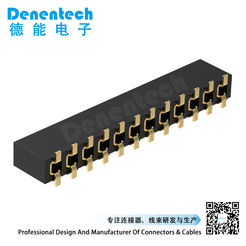 Denentech 专业工厂3.96MM排母H8.9单排180度SMT排母接插件