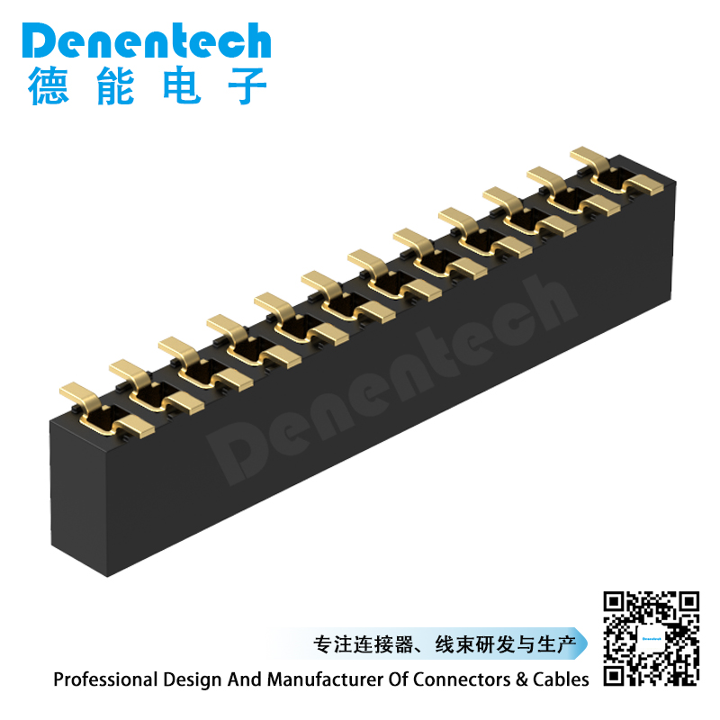 Denentech professional factory 3.96MM female header H8.9MM single row straight SMT female connector 