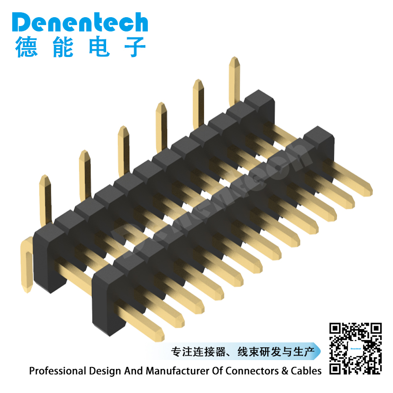 1.27mm pin header single row dual plastic SMT 