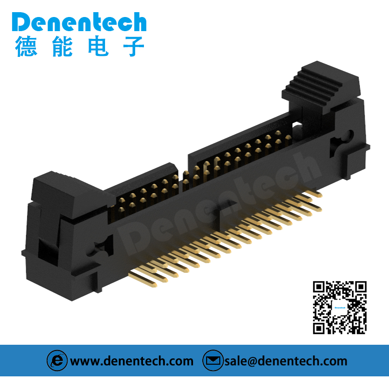 Denentech factory directly supply 1.27MM ejector header H11.30MM right angle curved needle ejector header socket