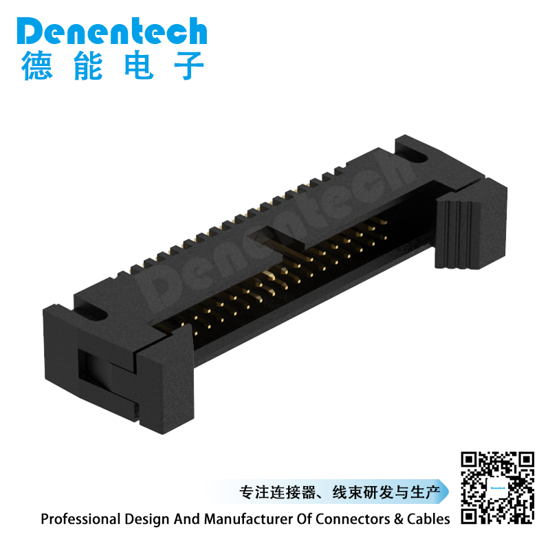 Denentech 热销1.27mm牛角H11180度双排传统牛角插座
