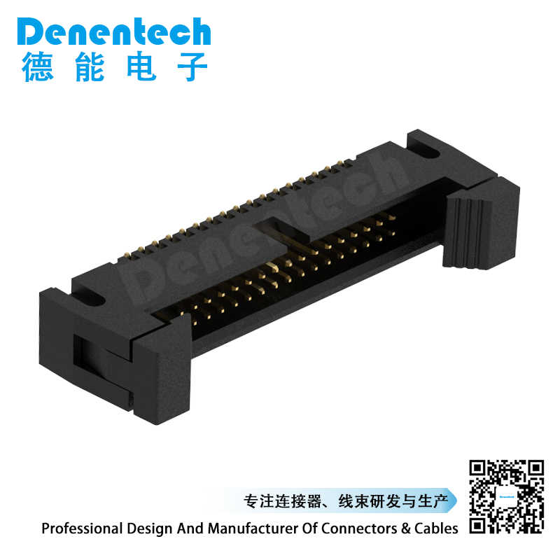 Denentech good quality factory directly 1.27MM ejector header H11.30MM straight SMT DC2ejector connector