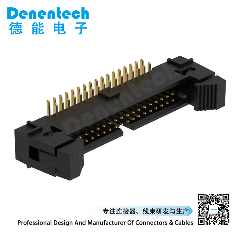 Denentech factory directly supply 1.27MM ejector header H11.30MM right angle curved needle ejector header socket