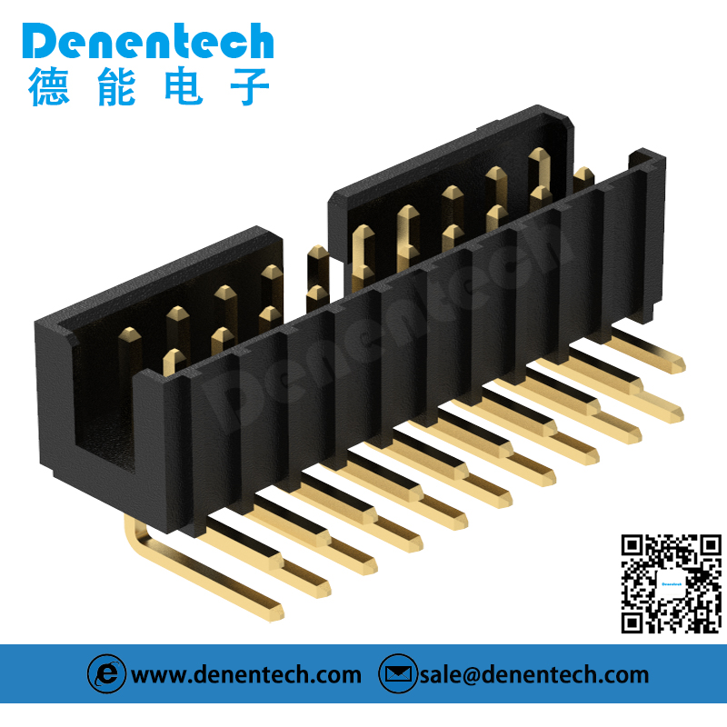 Denentech Professional factory production 2.00MM H6.05MM dual row right angle DIP box header