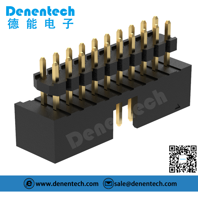 Denentech promotional product 2.00MM H7.2MM dual row straight DIP+pin header box header