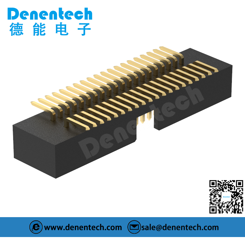 Denentech hot selling 1.27x2.54MM H5.6MM dual row straight SMT box header
