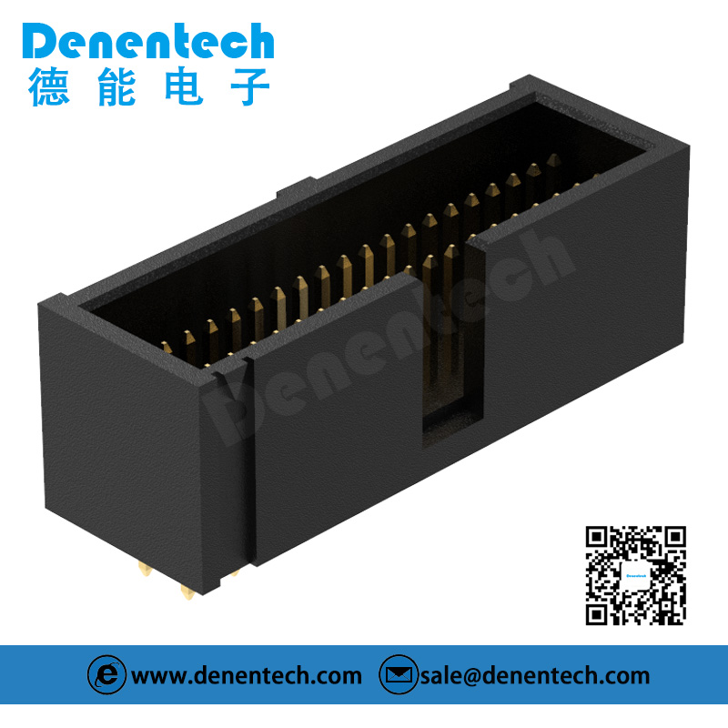 Denentech hot sale 1.27x2.54MM H9.65MM dual row straight DIP box header