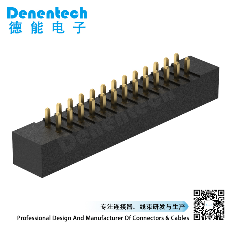 Denentech low price 2.00MM H5.0MM dual row straight DIP box header