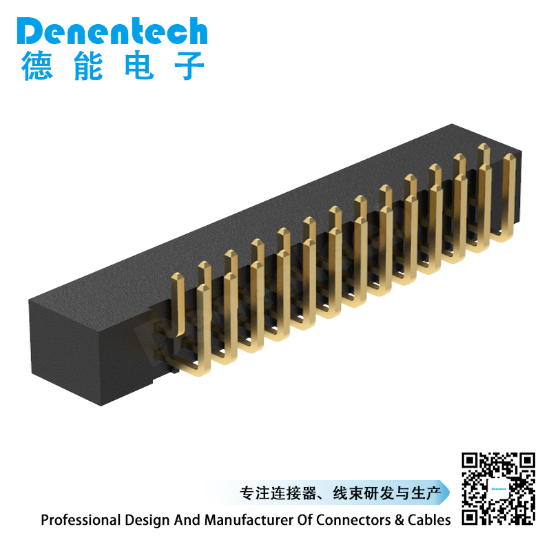 Denentech high quality 2.00MM H5.6 dual row right angle DIP box header